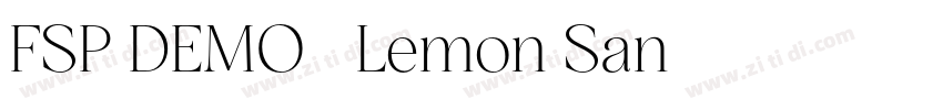 FSP DEMO   Lemon San字体转换